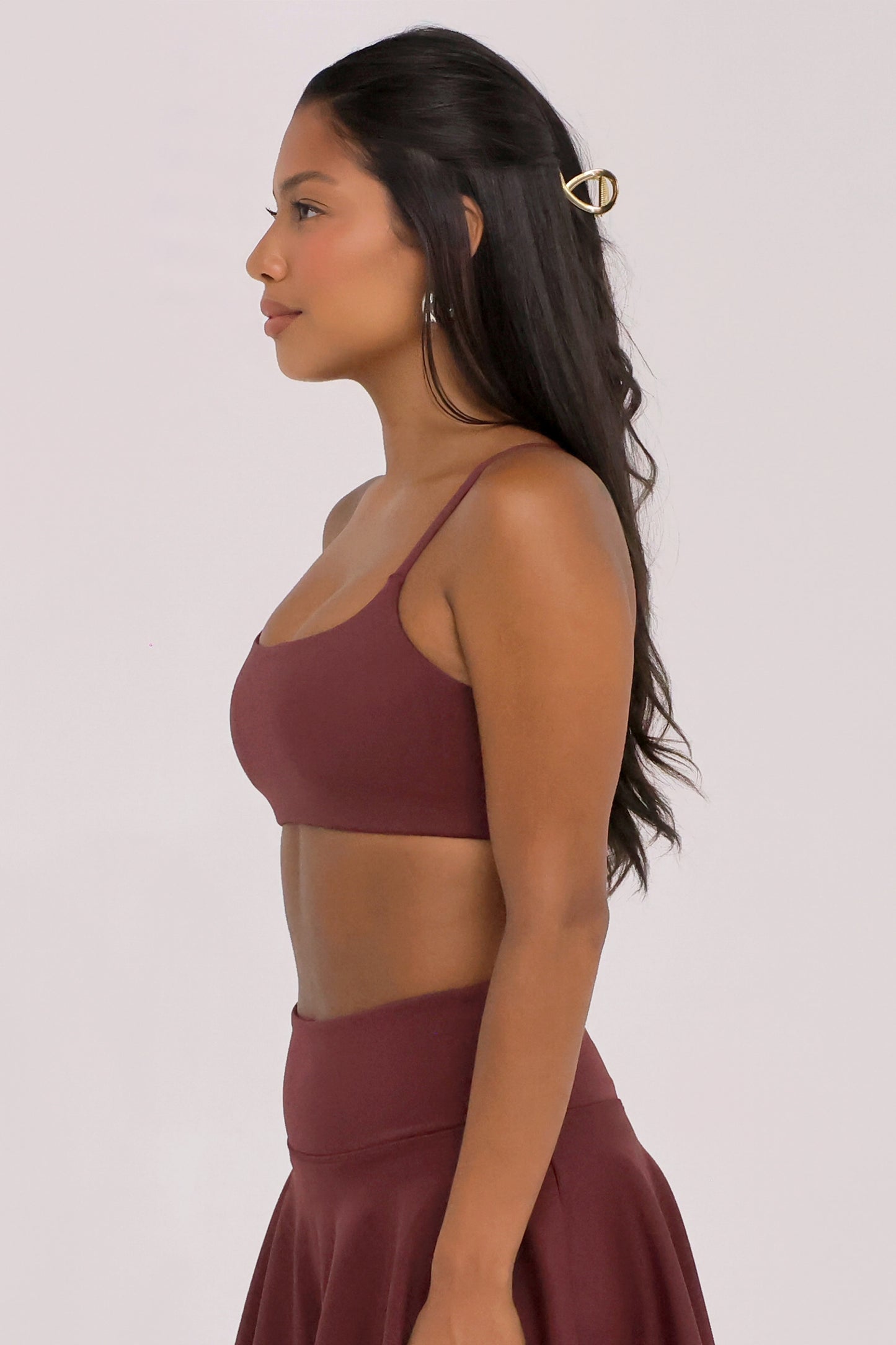 Stride Crop-Merlot