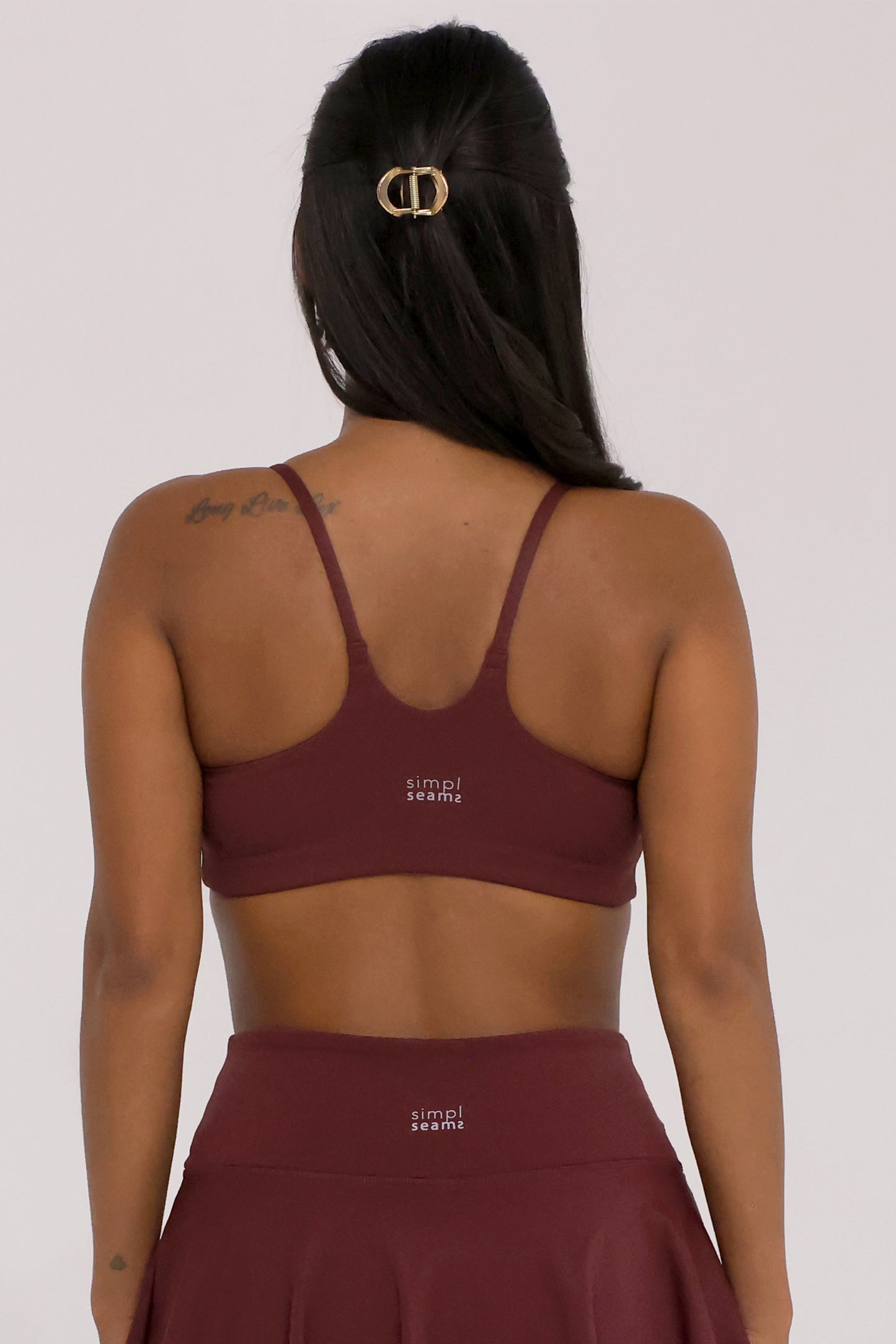 Stride Crop-Merlot