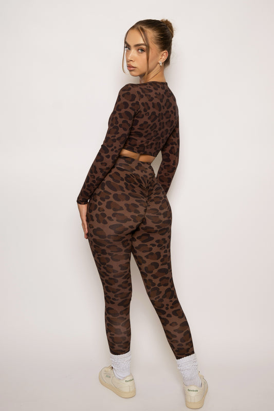 STRAIGHT CUT LEGGINGS WITH SCRUNCH