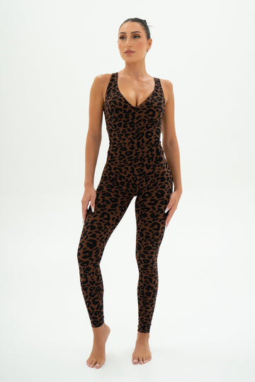 Evoke Jumpsuit ft. Invisible Scrunch - Brown