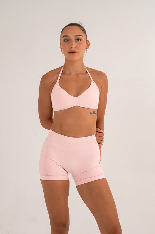 FLEX Seamless Mid-Rise Shorts - Pink