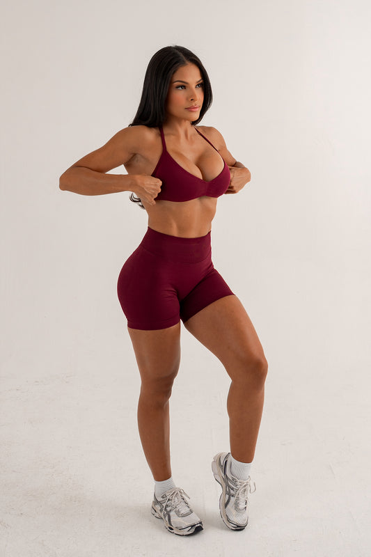 FLEX Seamless Mid-Rise Shorts - Mulberry