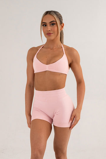 FLEX Seamless Halter Sports Bra - Pink