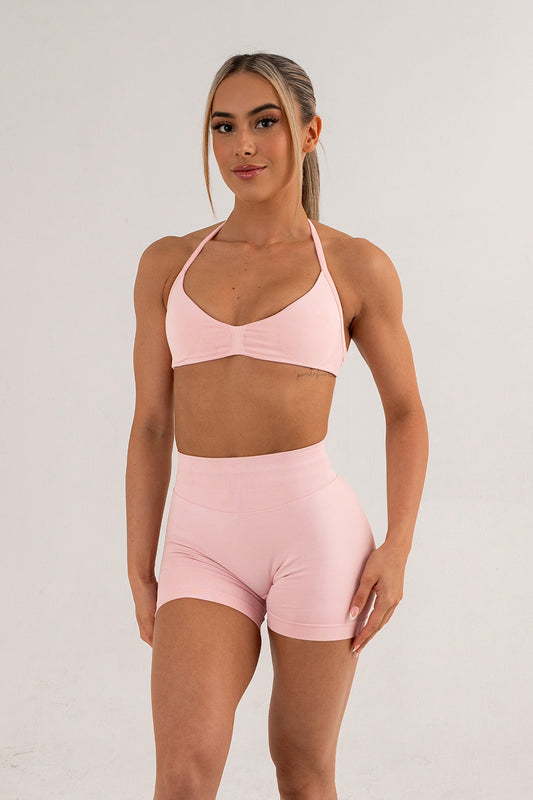 FLEX Seamless Halter Sports Bra - Pink