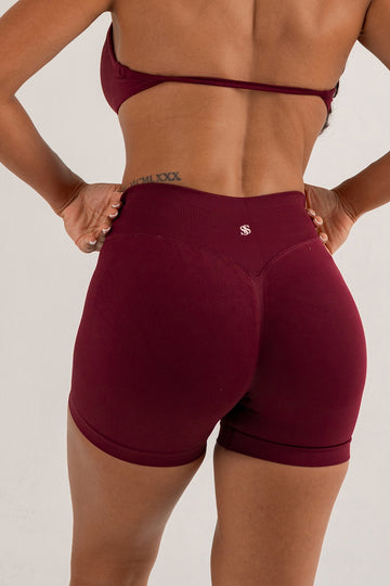 FLEX Seamless Mid-Rise Shorts - Mulberry