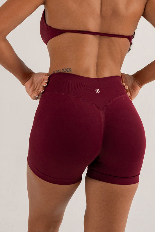 FLEX Seamless Mid-Rise Shorts - Mulberry
