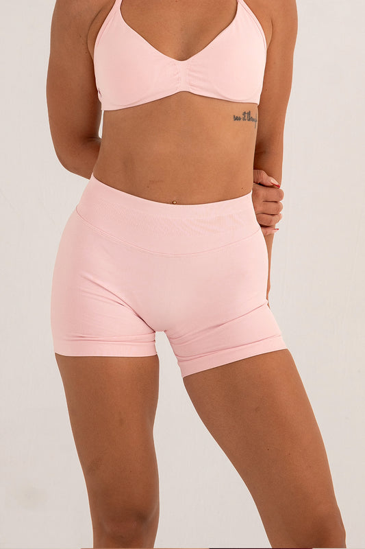 FLEX Seamless Mid-Rise Shorts - Pink