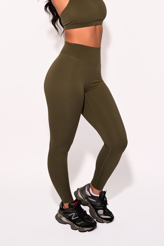 Essential Leggings-Olive