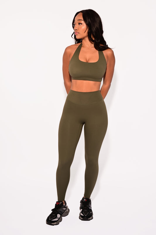 Essential Leggings-Olive