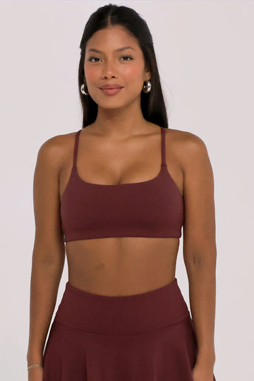 Stride Crop-Merlot