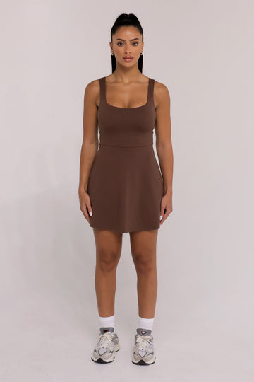 Poise Dress-Cocoa
