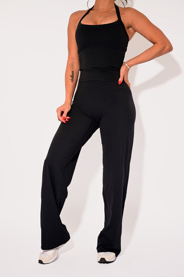 Essential Straight Leg Pants-Black