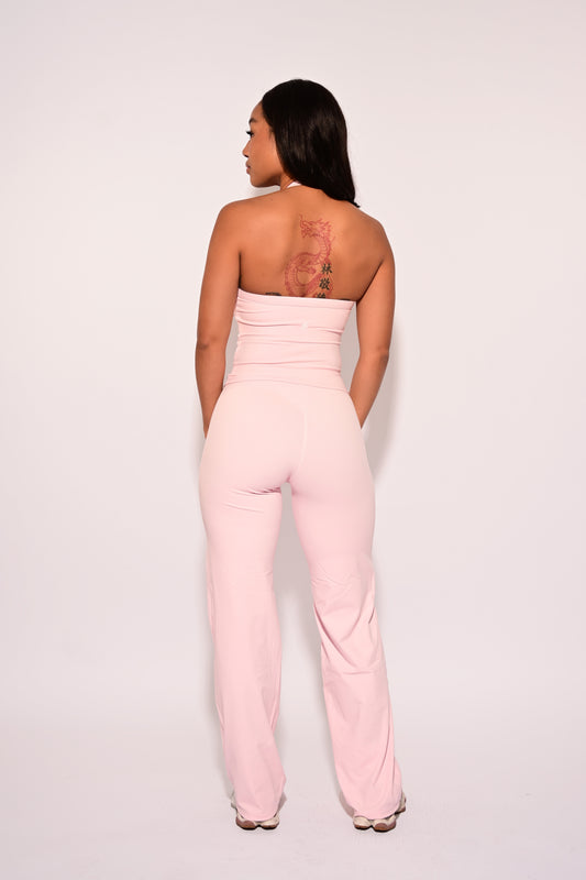 Essential Straight Leg Pants-Pink