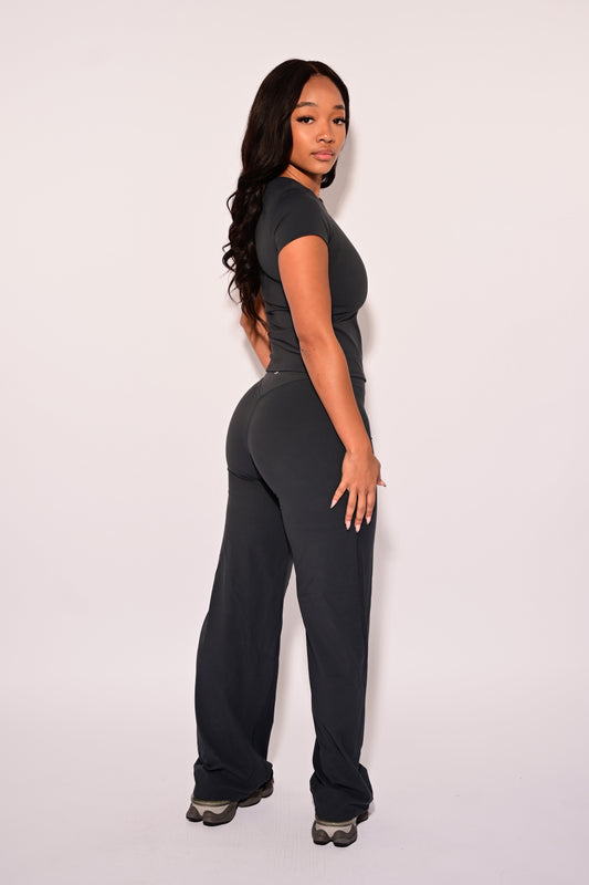 Essential Straight Leg Pants-Deep Blue