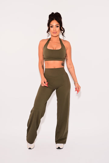Essential Straight Leg Pants-Olive