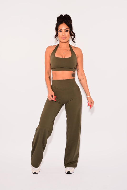 Essential Straight Leg Pants-Olive