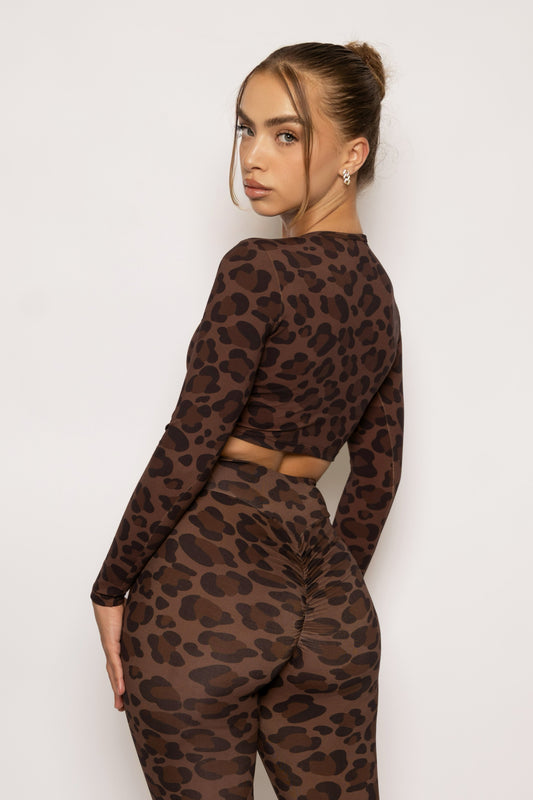 LONG SLEEVE CREW NECK CROP