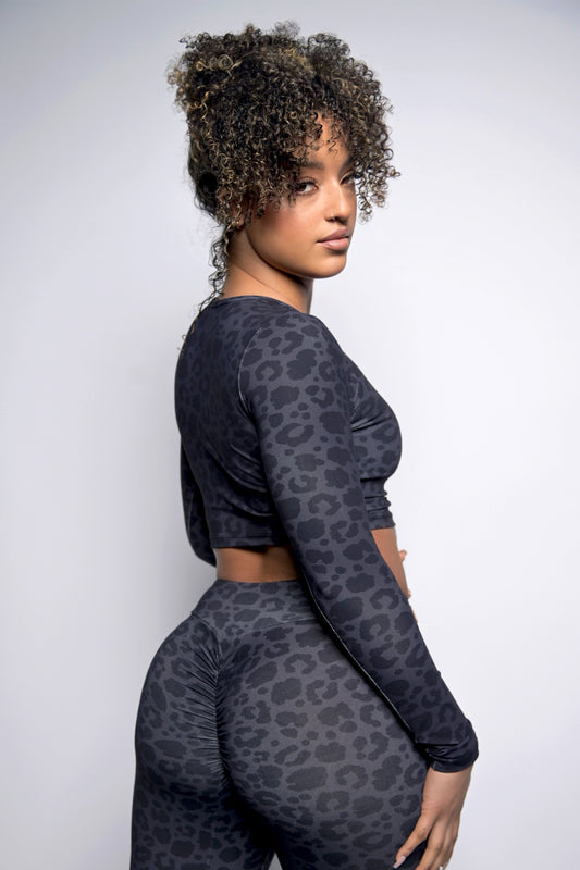 LONG SLEEVE CREW NECK CROP
