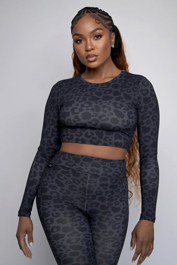 LONG SLEEVE CREW NECK CROP