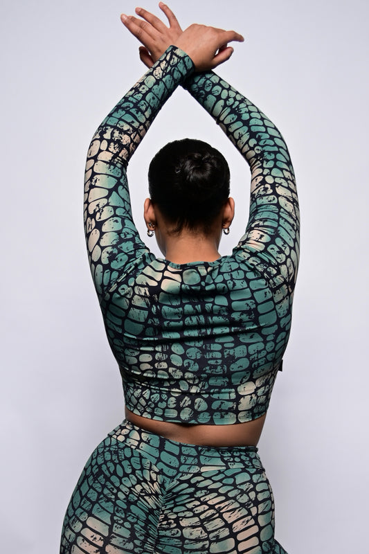 LONG SLEEVE CREW NECK CROP